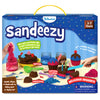 Children’s play sand set for creating dessert-themed molds from Sandeezy Delicious Desserts set