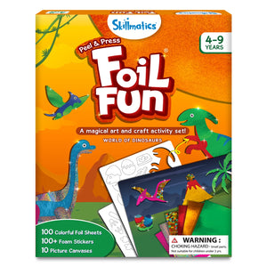 Dinosaur-themed art and craft activity set for children from Foil Fun World Of Dinosaurs