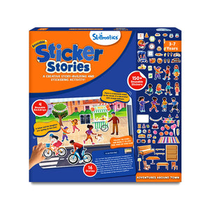 Sticker Stories - Adventures Around Town | Creative Storytelling Kit (ages 3-7)