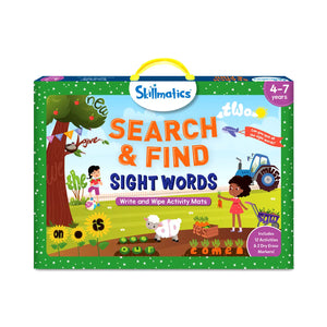 Children’s educational game box for sight words on reusable activity mats for ages 3-6