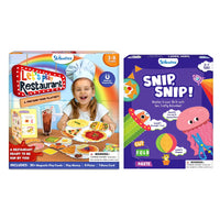 Children’s activity kits for pretend restaurant play and scissor skills development