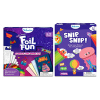 Kids’ art kits for marbling and sand art, perfect for ages 4-12 in Artsy Explorers Bundle