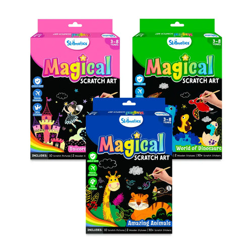 Travel Friendly Magical Scratch Art Book: Mega Combo (ages 3-8)