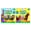 Two sets of Skillmatics Step-by-Step Puzzles featuring Wild Animals and Farm Animals for ages 3+