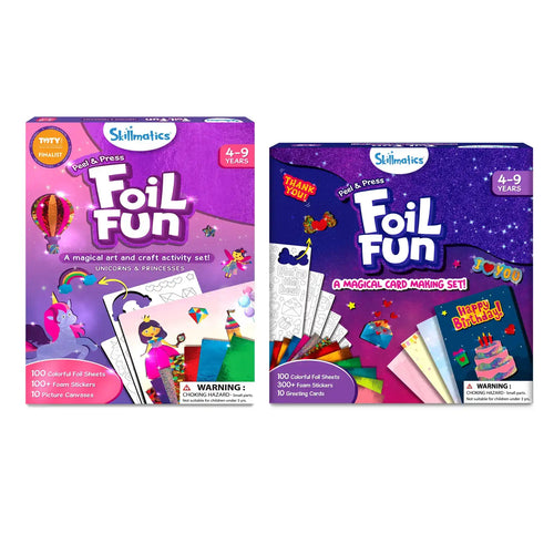 Two Skillmatics Foil Fun arts and crafts kits for ages 4-9 in Sparkle & Shine Combo