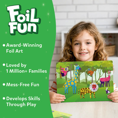 Foil Fun: World Of Animals | No Mess Art Kit (ages 4-9)
