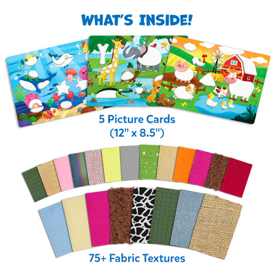 Stick on Fabric Art: Amazing Animals | Tactile & Sensory Fabric Art (ages 4+)