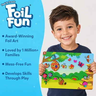 Foil Fun: Bugs & Butterflies | No Mess Art Kit for Kids (ages 4-9)