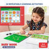 Interactive preschool activity book with reusable stickers for ages 3-6