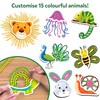 Craft kit for creating colorful animal pictures with yarn in Waxy Window Art for Kids