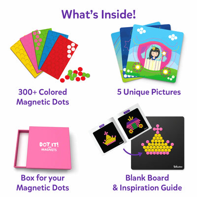 Dot It with Magnets - Unicorns & Princesses | Repeatable Magnetic Art Activity (ages 3-7)