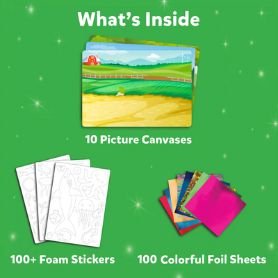 Foil Fun: World Of Animals | No Mess Art Kit (ages 4-9)