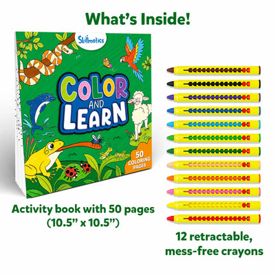 Color and Learn: Animals | Colouring Book (ages 3-6) - Learning & Education