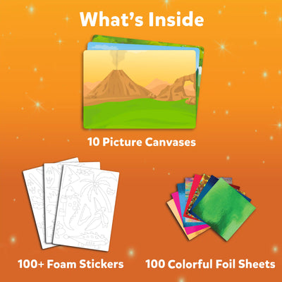 Foil Fun: World Of Dinosaurs | No Mess Art Kit (ages 4-9)