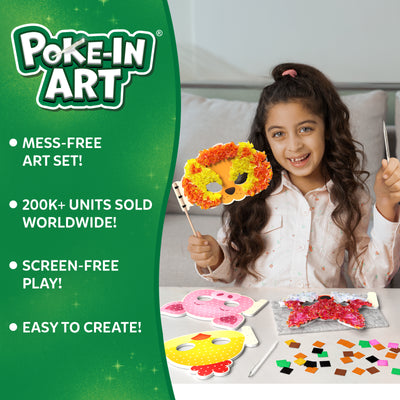 Poke-in Art: Animal Masks | No Mess Art for Kids (ages 4 + ) - Learning & Education