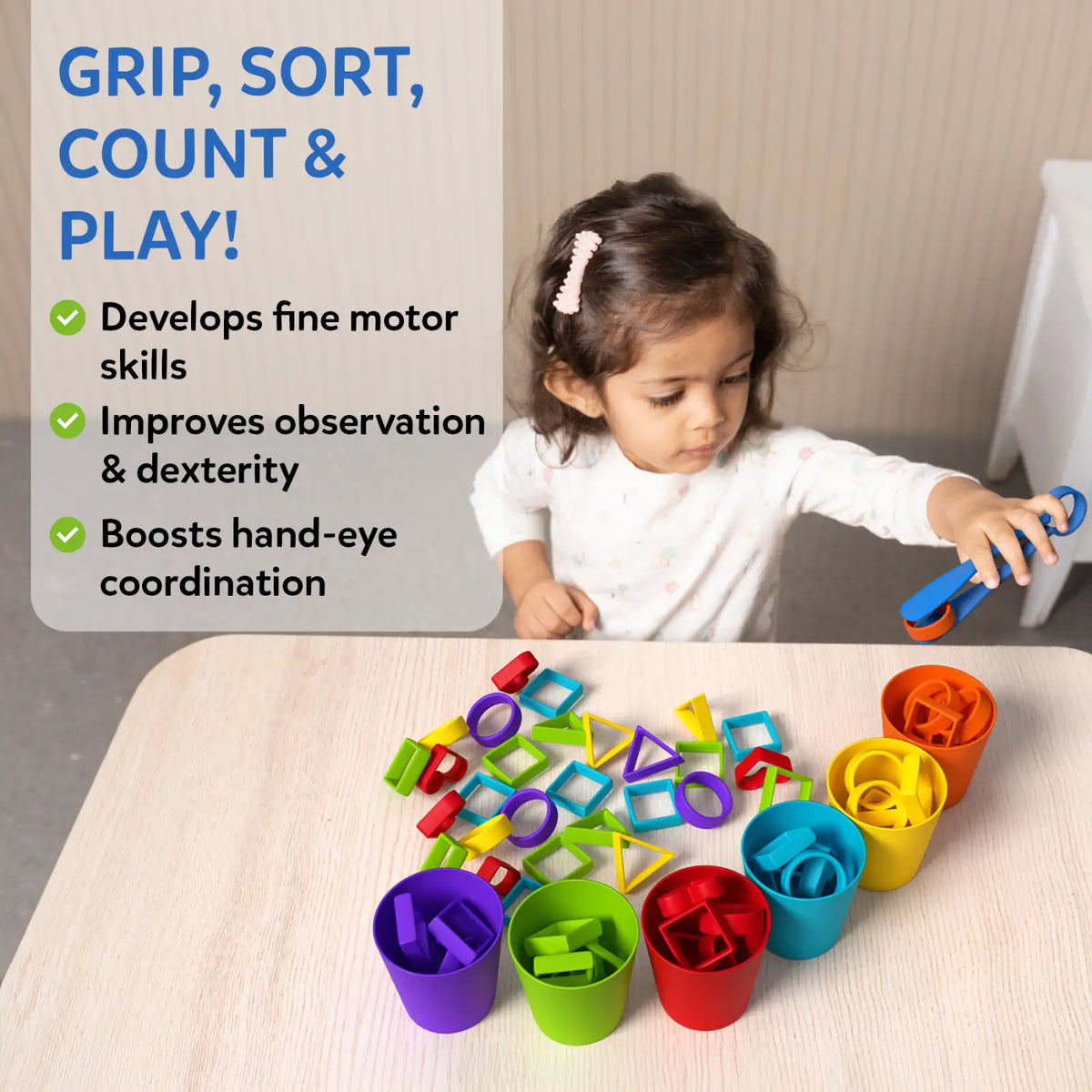 Skillmatics Silicone Rainbow Colour Sorting Toy | Ages 3-6, Counting ...