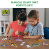 Children creating colorful 3D animal art with Aqua Puffs Animal Friends 3D Art Kit