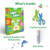 Snip Snip Amazing Animals art and craft activity kit for ages 3-7 with scissors and glue
