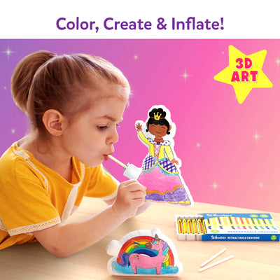 Inflatable Art: Unicorns & Princesses | 3D DIY Craft Kit (ages 4-7)