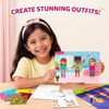 Children’s foil art activity set with paper dolls and accessories for Pajama Party theme