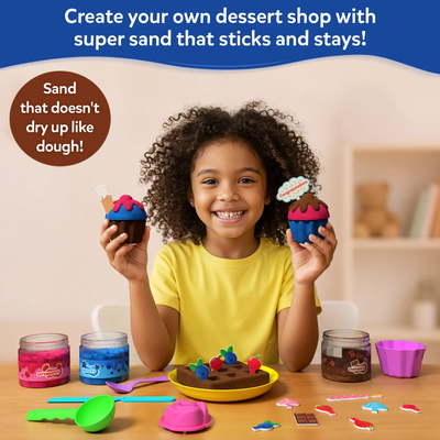 Sandeezy: Delicious Desserts | Sensory Toy & Pretend Play Set | Gifts for Ages 3-7