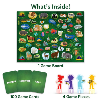 Wild Webs Animal Learning Board Game with game board cards and pieces for ages 6+