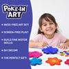 Colorful Poke-in Art flower templates and art materials for mess-free kids’ creativity