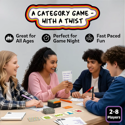 First to 5 | Quick Category Game with a Twist (ages 8+)