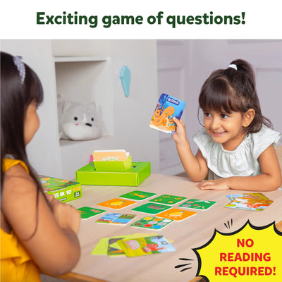 Children’s board game with colorful animal cards from Guess in 10 Junior World of Animals