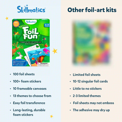 Foil Fun: World Of Animals | No Mess Art Kit (ages 4-9)