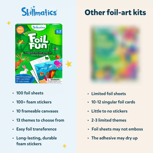 Foil Fun: World Of Animals | No Mess Art Kit (ages 4-9)