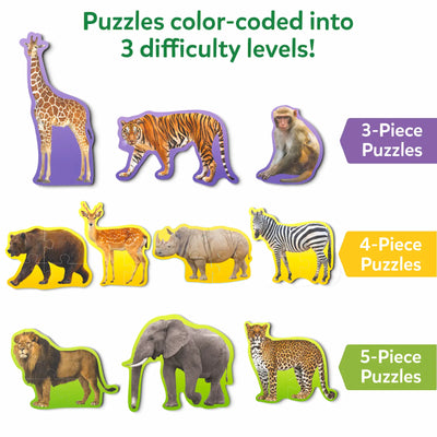 Step By Step Puzzle: Wild Animals (ages 3+)