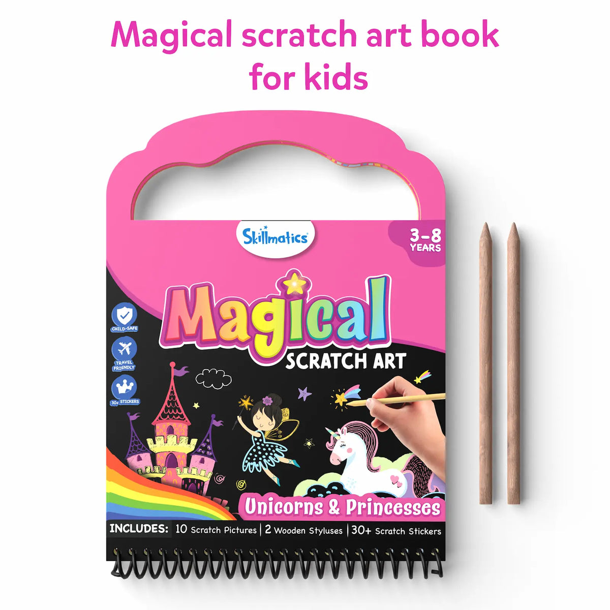 Scratch Book | Unicorn & Princesses Scratch Art | Skillmatics