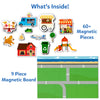 Magnetopia Design Your City magnetic play set with over 60 pieces and a 9-piece board