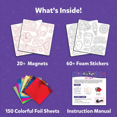 Foil Fun: Girl Power | No Mess Magnetic Art Kit (Ages 7-13)