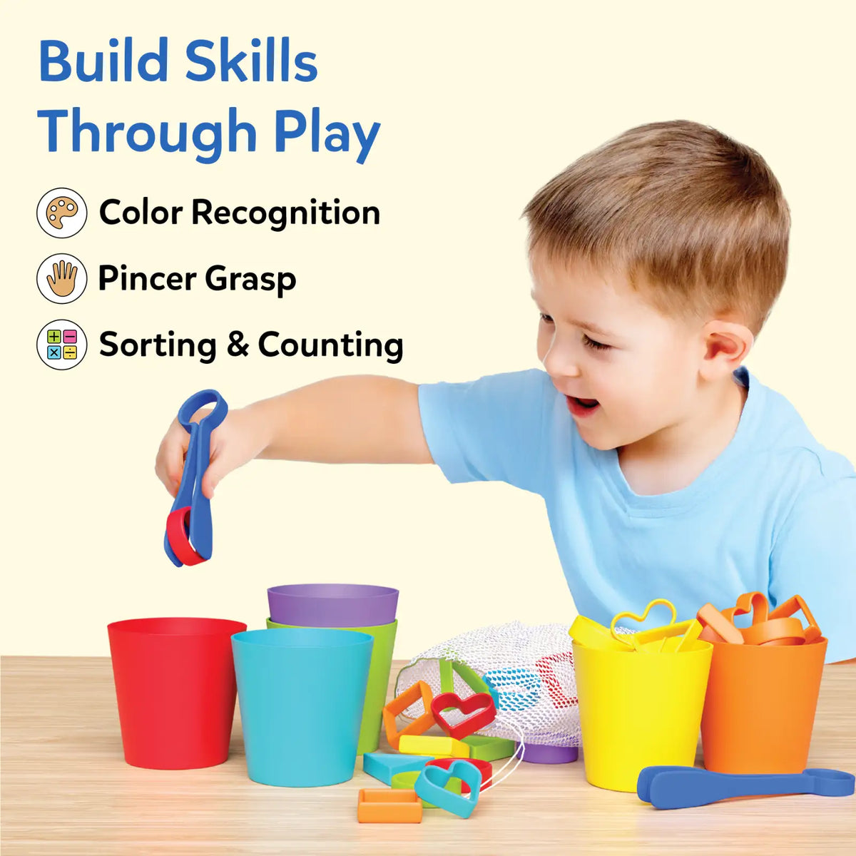 Skillmatics Silicone Rainbow Colour Sorting Toy | Ages 3-6, Counting ...