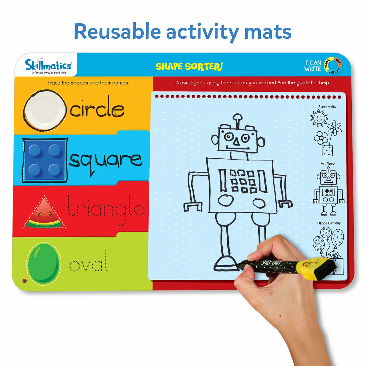 Buy I Can Write Reusable Activity Mats for Ages (3-6) | Skillmatics IN