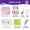 Children’s sand art kit with colorful supplies for creating Unicorns and Princesses