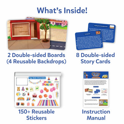 Sticker Stories - Adventures Around Town | Creative Storytelling Kit (ages 3-7)