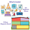 Magnetic house play set with furniture and household items for imaginative pretend play