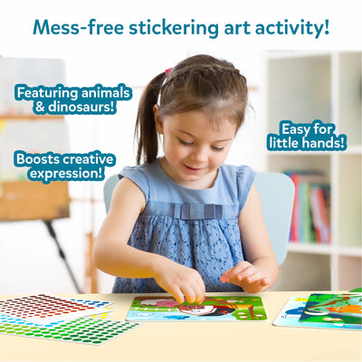 Dot it! - Animals & Dinosaurs Combo | No mess sticker art (ages 3-7)