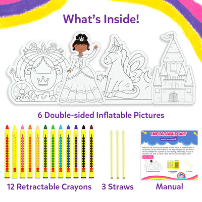 Inflatable Art: Unicorns & Princesses | 3D DIY Craft Kit (ages 4-7)