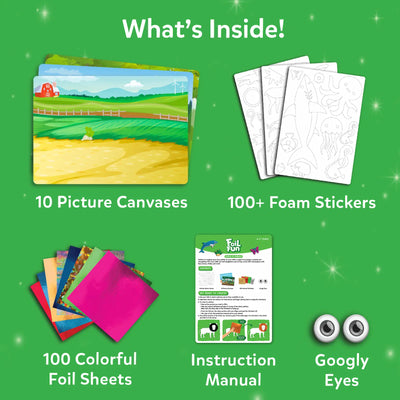 Foil Fun: World Of Animals | No Mess Art Kit (ages 4-9)