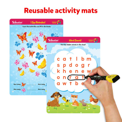 Children’s reusable activity mats with dry-erase marker from Boredom Buster for ages 3-6