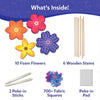 Craft kit for making fabric flower decorations from Poke-in Art Flower Bouquet for Kids