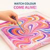 Vibrant Marbling Magic Paint Kit for Kids 6-12 with 20 art sheets and colorful paints