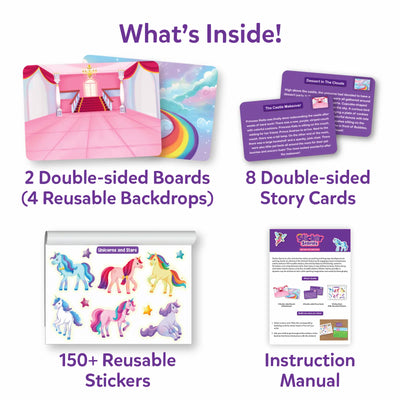 Sticker Stories - Unicorns & Princesses | Creative Storytelling Kit (ages 3-7)
