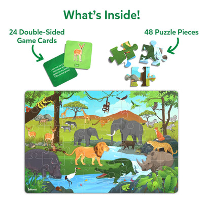 Piece & Play: Amazing Animals | Floor Puzzle & Game (ages 3-7)