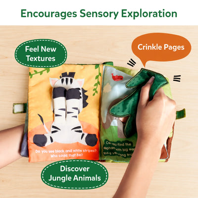 Peek-A-Boo: Jungle Theme (Ages 6 months+) - Soft Cloth Baby Book