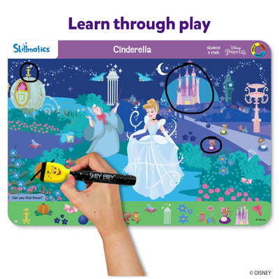 Interactive Disney Cinderella-themed search and find activity mat with stylus for kids ages 3-6